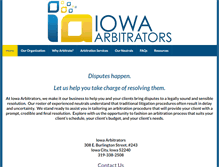 Tablet Screenshot of iowaarbitrators.com